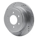 R1 04-11 Ford F-150 4WD Rear Left Drilled & Slotted Silver Brake Rotor
