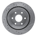 R1 00-14 Cadillac Escalade Rear Drilled & Slotted Silver Brake Rotor Set