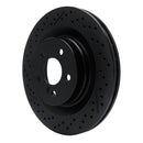 R1 08-15 Mercedes-Benz C63 AMG Rear Drilled & Slotted Black Brake Rotor