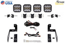 Diode Dynamics Jeep JK SS5 4-Pod CrossLink Grille Lightbar Kit Sport - Yellow Combo