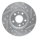 R1 72-78 Volkswagen Type 2 Front Left Drilled & Slotted Silver Brake Rotor