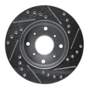 R1 86-87 Acura Legend Front Left Drilled & Slotted Silver Brake Rotor