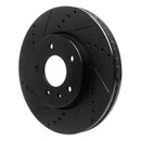 R1 07-15 Chevrolet Captiva Front Left Drilled & Slotted Black Brake Rotor