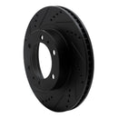 DFC 03-23 Toyota 4Runner Front Left Drilled & Slotted Black Brake Rotor