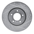 R1 91-01 Acura Legend Front Left Drilled & Slotted Silver Brake Rotor