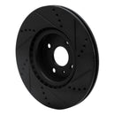 R1 16-25 Fiat 124 Spider Front & Rear Drilled & Slotted Black Brake Rotor Set