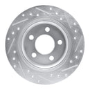 R1 03-07 Jeep TJ (Canada - See Wrangler for US) Rear Left Drilled & Slotted Silver Brake Rotor