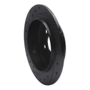 R1 95-07 Chrysler CIRRUS Rear Right Drilled & Slotted Black Brake Rotor