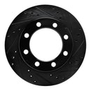 R1 77-93 Chevrolet V30 & V3500 Pickup Front Right Drilled & Slotted Black Brake Rotor