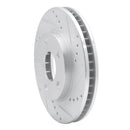 R1 97-05 Buick Century Front Right Drilled & Slotted Silver Brake Rotor