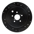 R1 09-12 Subaru Impreza Front & Rear Drill/Slot Black Rotors w/Optimum Pads