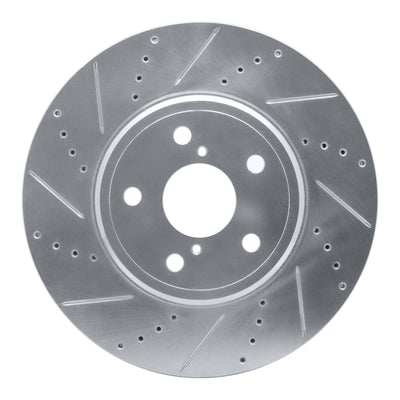R1 01-06 Lexus LS430 Front Left Drilled & Slotted Silver Brake Rotor