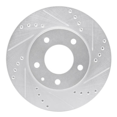 R1 95-06 Mazda Millenia Front Right Drilled & Slotted Silver Brake Rotor