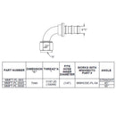 Mishimoto 45 Degree Push Lock Fitting - 4AN