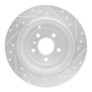 R1 06-12 Mercedes-Benz R500 Rear Left Drilled & Slotted Silver Brake Rotor