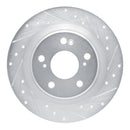 R1 17-25 Acura Integra Front & Rear Drilled & Slotted Silver Brake Rotor Set