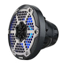 DS18 Hybrid Marine Speaker w/ Driver And RGB LED 6.5in 2-Way 250 Watts RMS 4 ohm Crbn Fiber w/ Cover