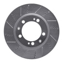 R1 86-91 Porsche 944 Except Turbo Right Front Drilled & Slotted Silver Brake Rotor