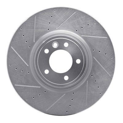 R1 18-25 Land Rover Defender 90 Front Left Drilled & Slotted Silver Brake Rotor