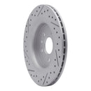 R1 07-18 Volvo S80 Rear Right Drilled & Slotted Geo-Carbon Rotor