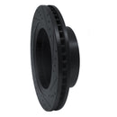 R1 16-24 Nissan Titan XD Front Left Drilled & Slotted Black Brake Rotor