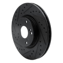 R1 06-15 Acura CSX Front & Rear Drilled & Slotted Black Brake Rotor Set