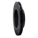 R1 96-98 Nissan 240SX Front Left Drilled & Slotted Black Brake Rotor