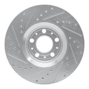 R1 03-09 Volvo XC90 Front Right Drilled & Slotted Silver Brake Rotor
