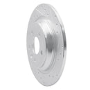 R1 07-18 Volvo V60 Rear Right Drilled & Slotted Silver Brake Rotor