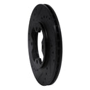 R1 79-83 Nissan 280ZX Front Left Drilled & Slotted Black Brake Rotor