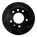 R1 02-06 Dodge Sprinter 3500 Front Left Drilled & Slotted Black Brake Rotor