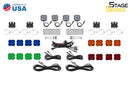 Diode Dynamics Stage Series SXS Rock Light Installer Kit - RGBW M8 w/Controller (4-pack)