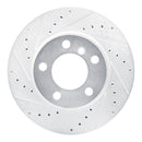 R1 12-20 BMW 118i (Mexico) Front Left Drilled & Slotted Silver Brake Rotor