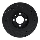 R1 90-93 Volkswagen CORRADO Front Left Drilled & Slotted Black Brake Rotor