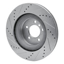 R1 06-09 Land Rover Range Rover Front Right Drilled & Slotted Silver Brake Rotor