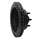 R1 95-07 Ford E-350 Econoline Club Wagon Front Left Drilled & Slotted Black Brake Rotor