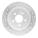 R1 98-05 Mercedes-Benz ML320 Rear Right Drilled & Slotted Silver Brake Rotor