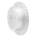 R1 05-06 Pontiac GTO Rear Left Drilled & Slotted Silver Brake Rotor