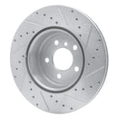 R1 13-21 BMW 340i Rear Drilled & Slotted Silver Brake Rotor Set