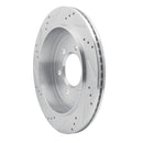 R1 02-06 Ford Expedition Rear Right Drilled & Slotted Silver Brake Rotor