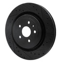 R1 10-15 Chevrolet Camaro Front & Rear Drilled & Slotted Black Brake Rotor Set