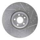 R1 16-25 Polestar Polestar 2 Front Drilled & Slotted Silver Brake Rotor Set