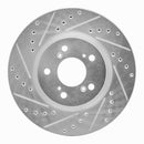 R1 05-12 Acura RL Front Drilled & Slotted Silver Brake Rotor Set
