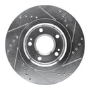 R1 09-15 Mitsubishi Lancer Front & Rear Drilled & Slotted Silver Brake Rotor Set