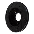 R1 95-06 Mazda MPV Front Right Drilled & Slotted Black Brake Rotor