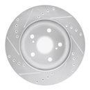 R1 89-92 Toyota Cressida Front Right Drilled & Slotted Silver Brake Rotor