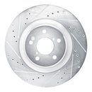 R1 2022-2026 Acura MDX Front Right Drilled & Slotted Silver Brake Rotor
