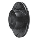R1 06-13 BMW 125i (Mexico) Front Left Drilled & Slotted Black Brake Rotor