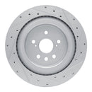 R1 20-25 Lexus RX350 Rear Left Drilled & Slotted Silver Brake Rotor