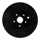 R1 13-20 Subaru WRX Front & Rear Drill/Slot Black Rotors w/Optimum Pads